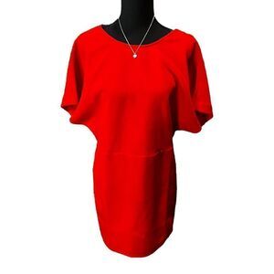 IRO Women Red Casual Dress Size 36 French Designer $598 MSRP size 6 American